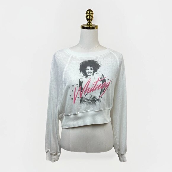 🎤✨Recycled Karma Whitney Houston Cropped Sweatshirt – XS – Worn 1 Time 🎤✨ - Picture 5 of 11